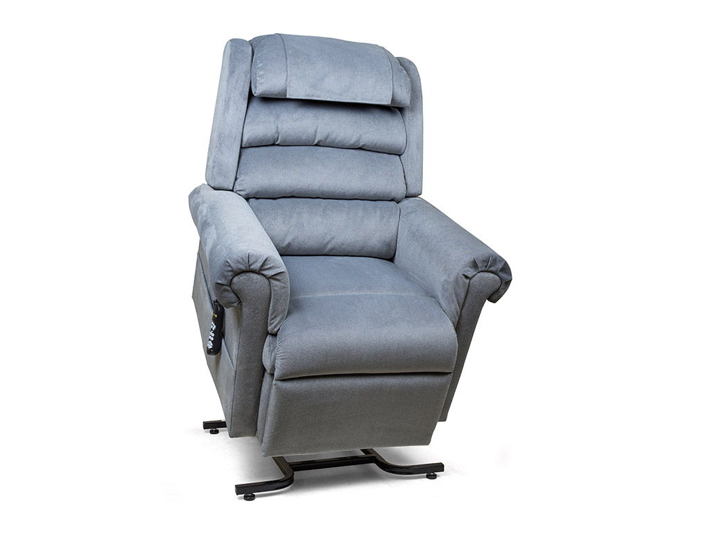 Relaxer Lift Chair Blue Photo of the blue Relaxer lift chair.