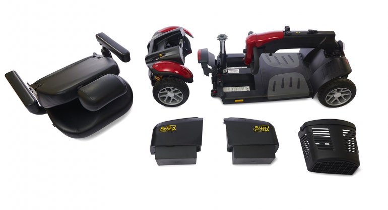 Photo of the scooter parts.
